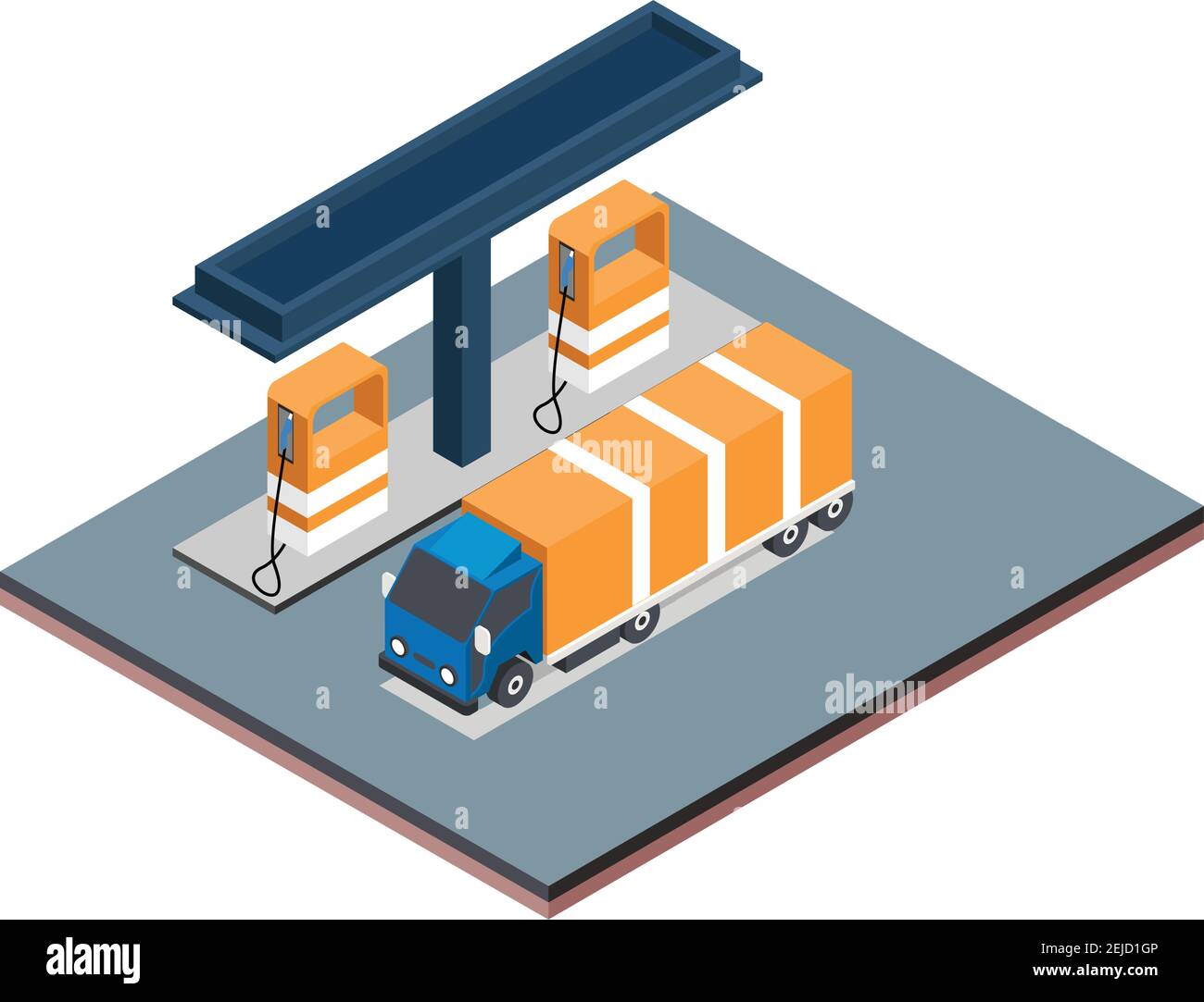 isometric concept gas tank, vector illustration Stock Vector Image ...