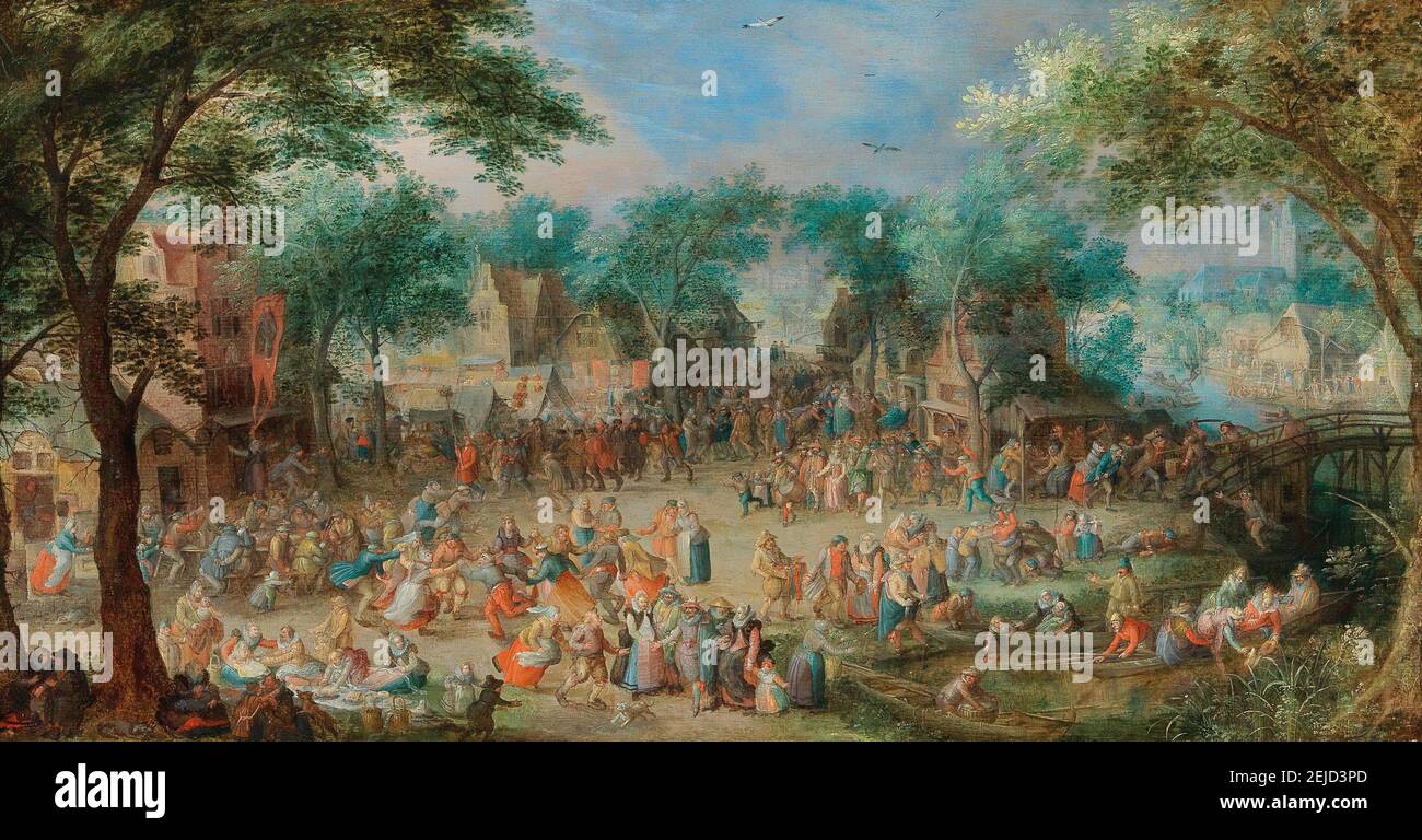 Village Feast of Saint George. Museum: PRIVATE COLLECTION. Author: DAVID VINCKBOONS. Stock Photo