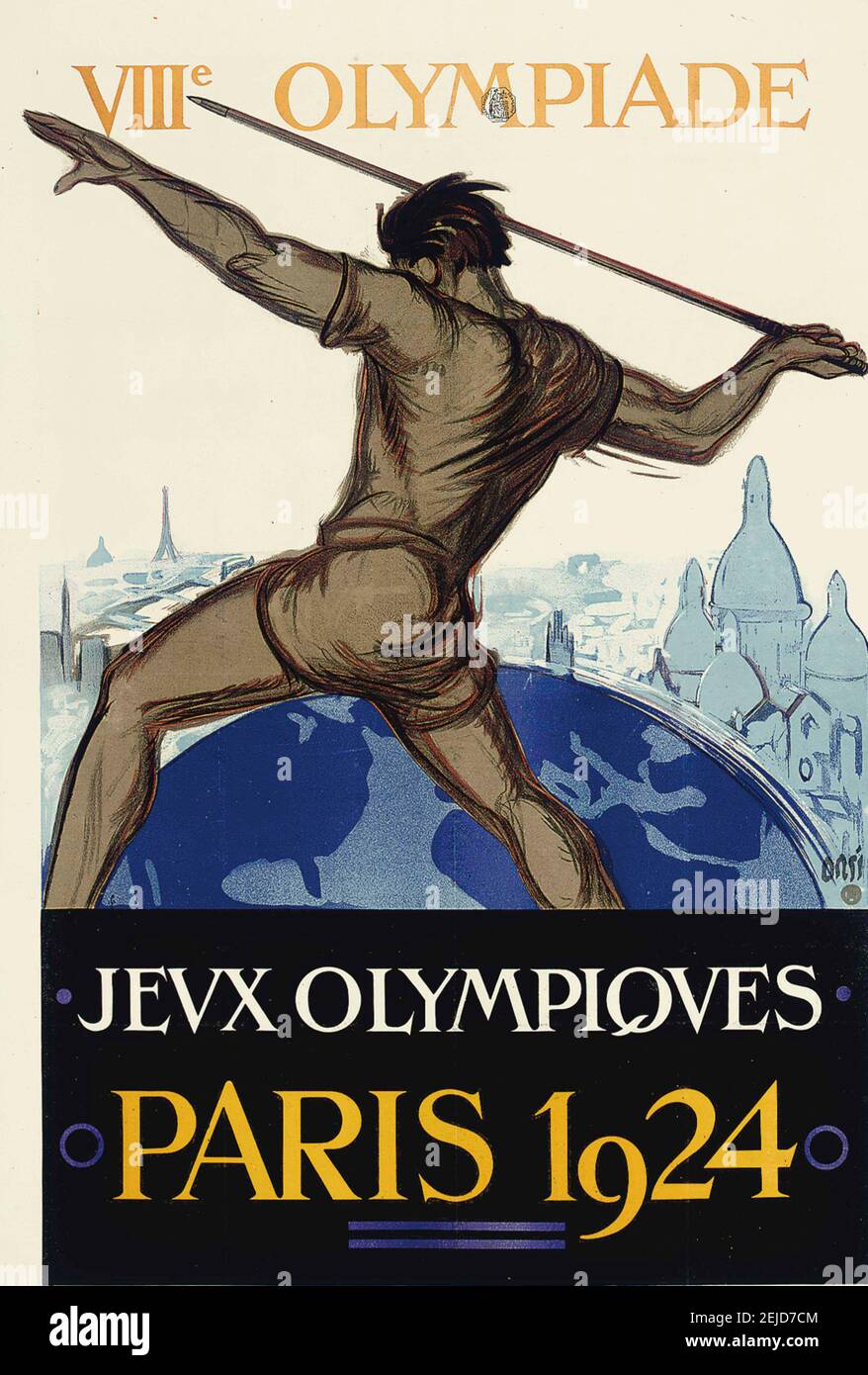 The 1924 Summer Olympics in Paris. Museum: PRIVATE COLLECTION. Author: Orsi. Stock Photo