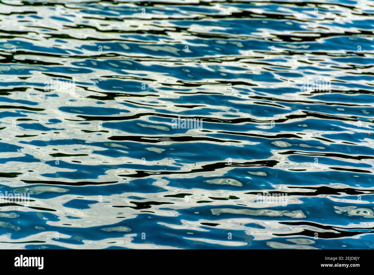 Patterns reflected on a water surface Stock Photo