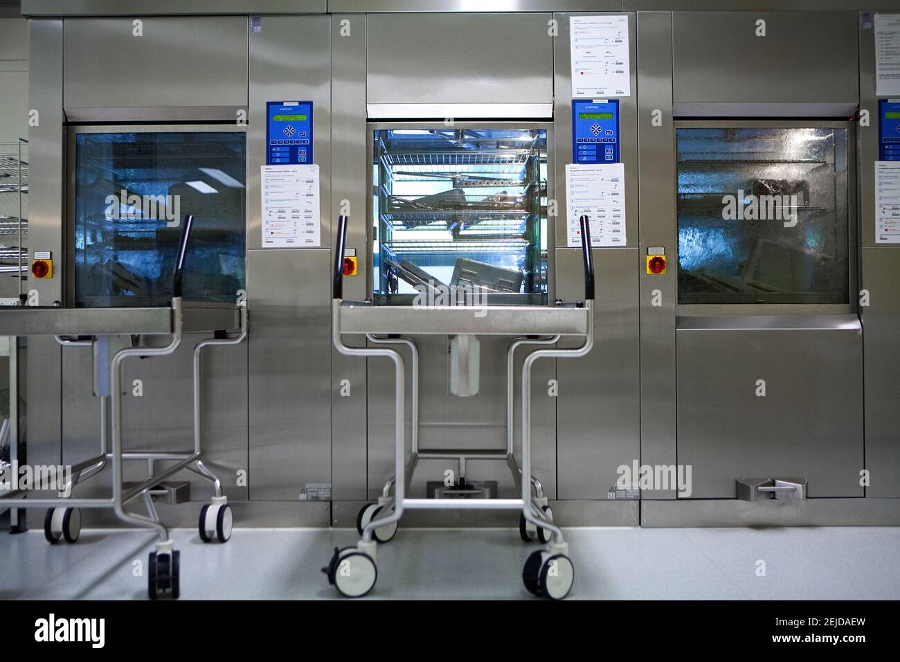 Sterilization unit for all instruments in hospital departments. Stock Photo