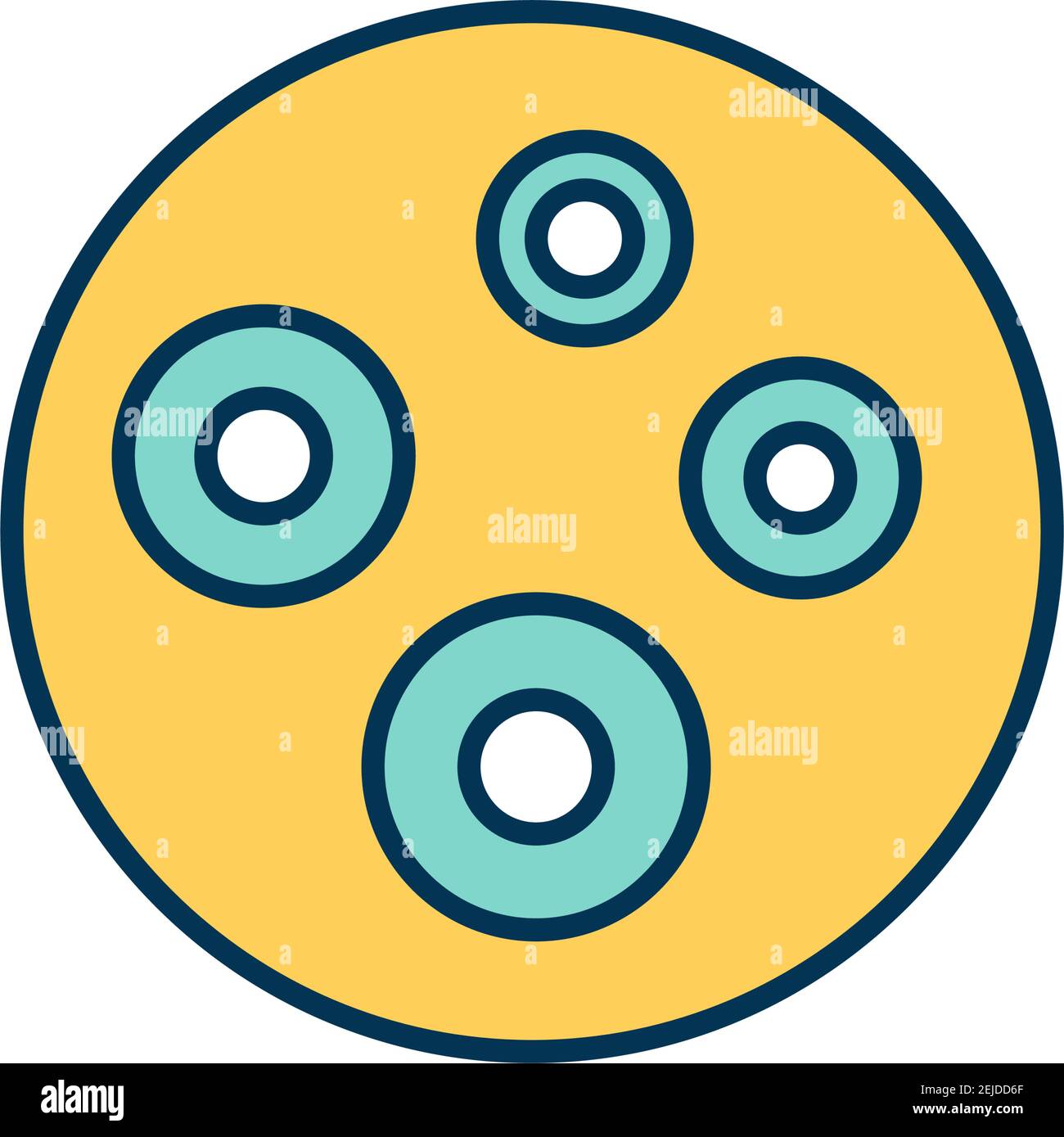 Microorganisms RGB color icon Stock Vector