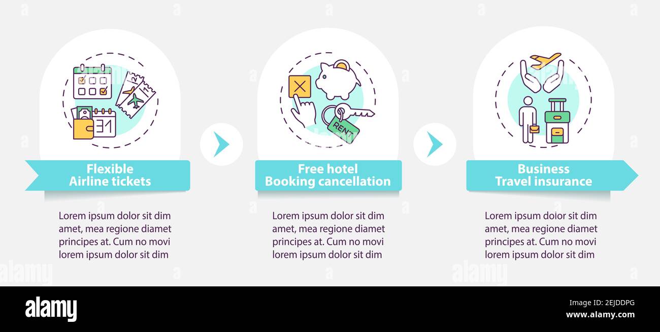 Covid related marketing tips vector infographic template Stock Vector