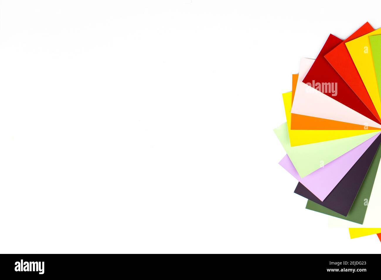 Rainbow sample colors catalogue. Designer color chart spectrum. Stock Photo
