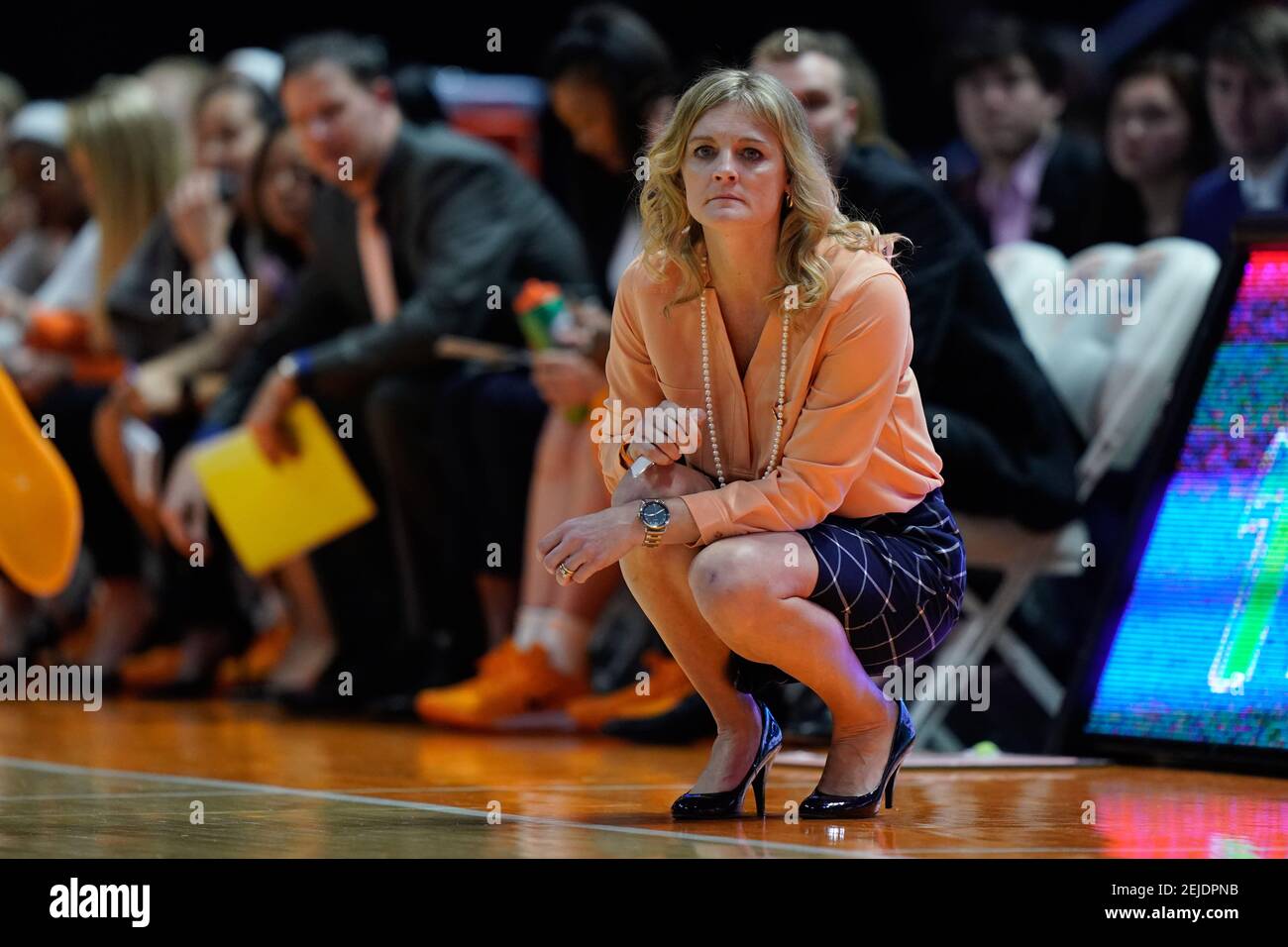 January 26, 2020: head coach Kellie Harper of the Tennessee Lady Vols  during the NCAA basketball game between the University of Tennessee Lady  Volunteers and Louisiana State University Lady Tigers at Thompson