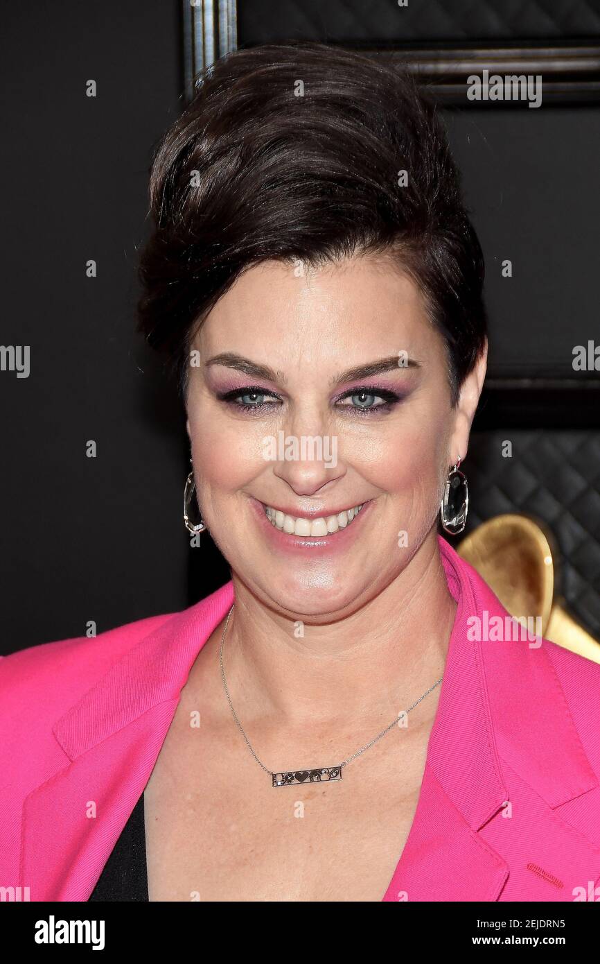 Tracy Young arrives at the 62nd Annual Grammy Awards red carpet held at