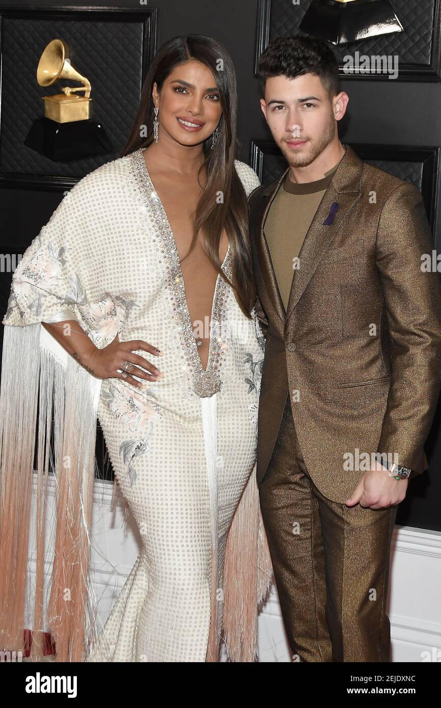Priyanka Chopra, Nick Jonas arrive at the 62nd Annual Grammy Awards red