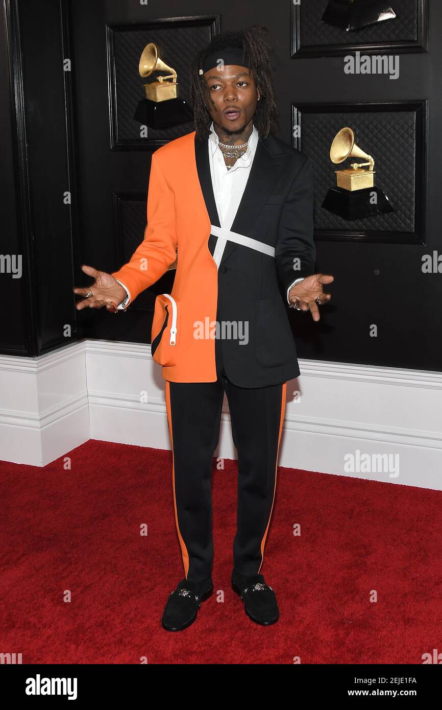 J.I.D arrives at the 62nd Annual Grammy Awards red carpet held at the