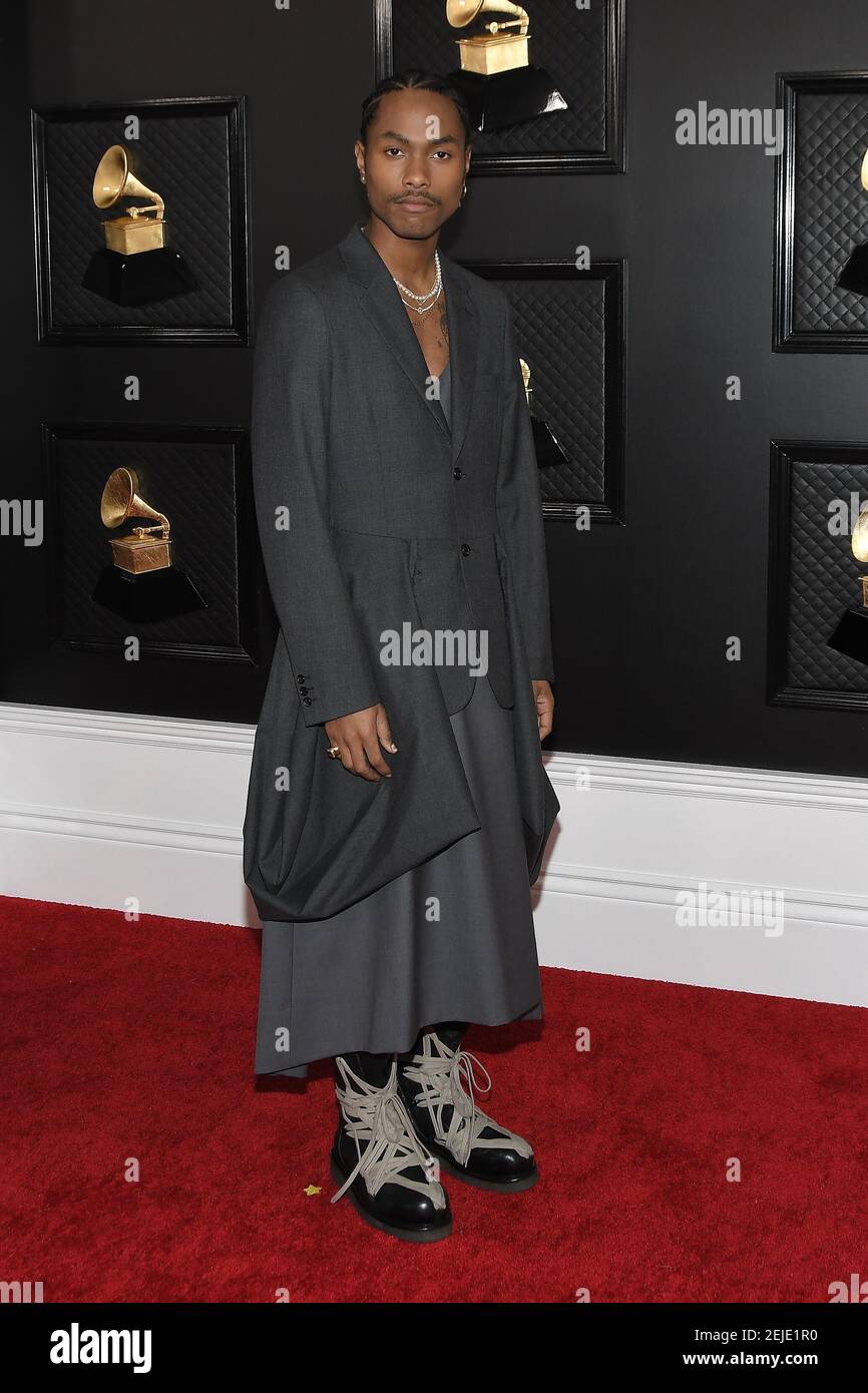 Steve Lacy arrives at the 62nd Annual Grammy Awards red carpet held at