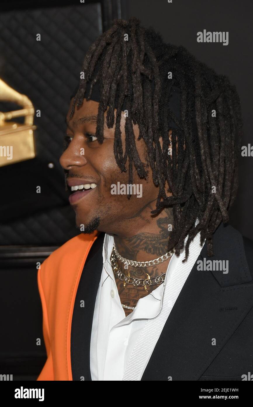 J.I.D arrives at the 62nd Annual Grammy Awards red carpet held at the