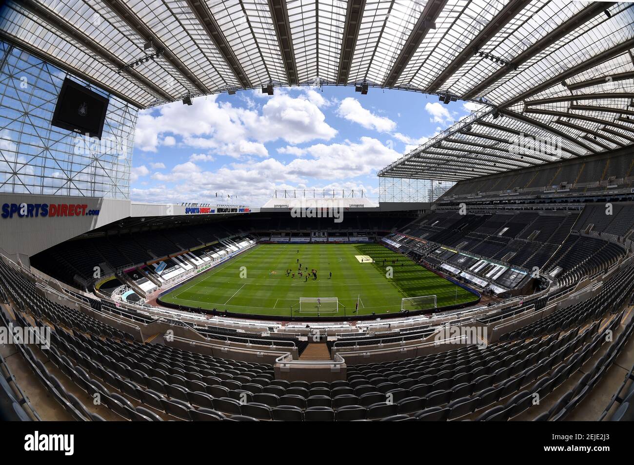 File photo dated 05-07-2020 of General view in the empty stadium at St James' Park, Newcastle. Issue date: Monday February 22, 2021. Stock Photo