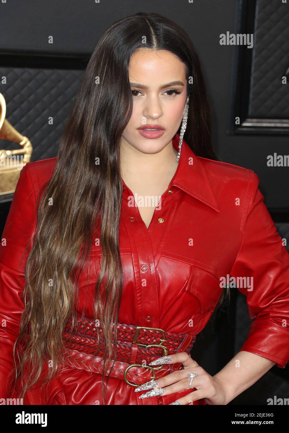 LOS ANGELES, CALIFORNIA, USA - JANUARY 26: Singer Rosalia wearing an