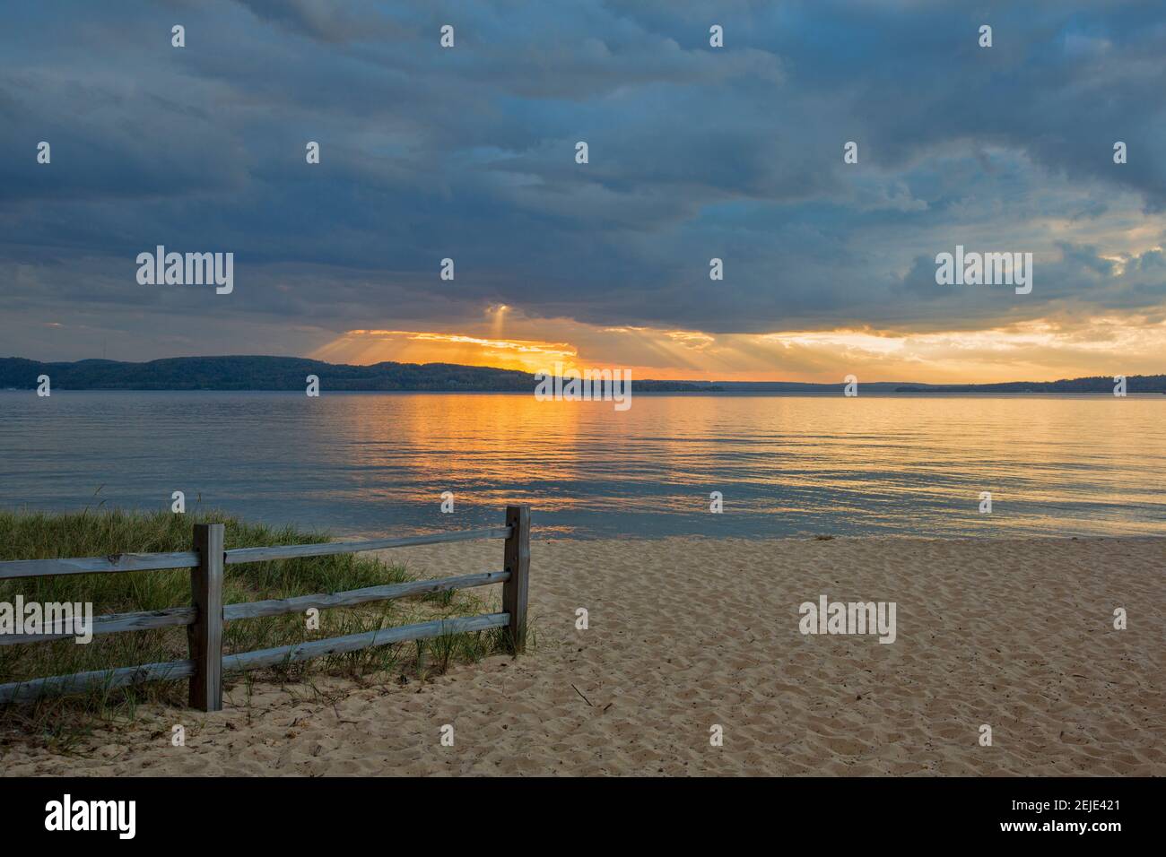 Sunset on South Bay, Lake Superior, Munising, Upper Peninsula, Alger