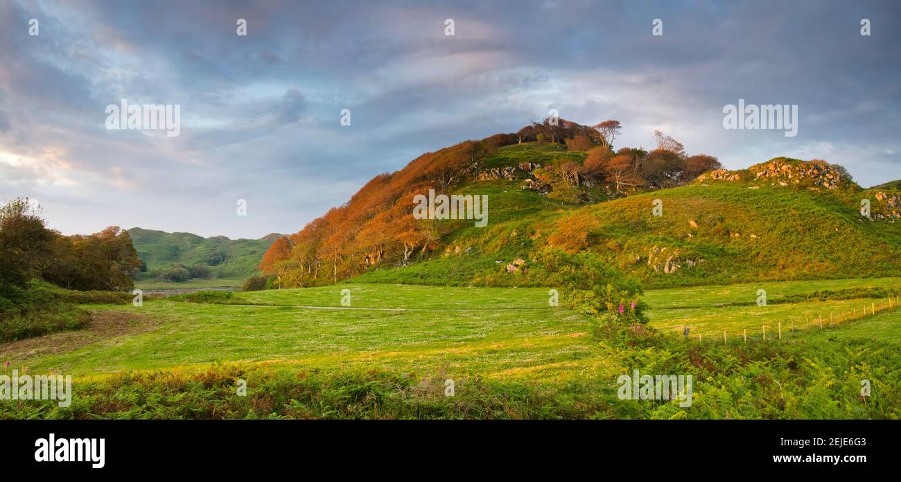 Creag Mhor hill at sunset light, Scottish Highlands, Scotland Stock Photo