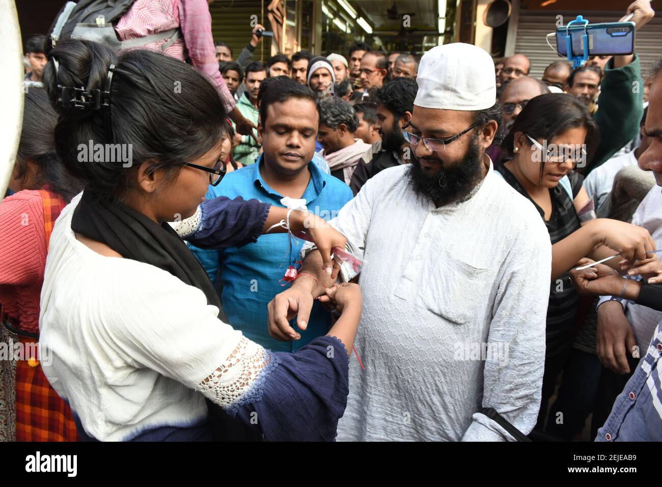 Allah Rakhi Partition A student ties a Rakhi to a man from muslim community to following the ...