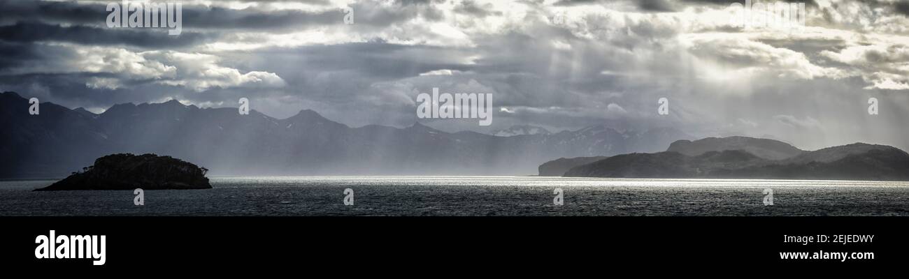View of Tucker Islets, Tierra del Fuego, Chile Stock Photo