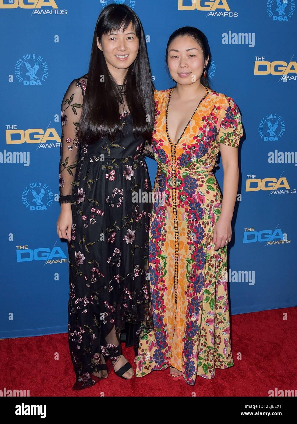 LOS ANGELES, CALIFORNIA, USA - JANUARY 25: Jialing Zhang and Nanfu Wang ...