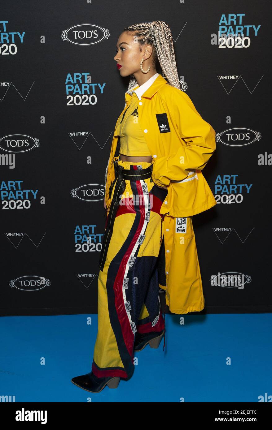 Dizzy Fae wearing suit by Adidas attends Whitney Contemporaries Art Party  at Whitney Museum of American Art (Photo by Lev Radin/Pacific Press/Sipa  USA Stock Photo - Alamy