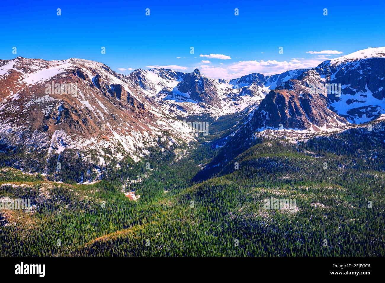 view from Forest Canyon Overlook in Rocky Mountains, Colorado, USA Stock Photo