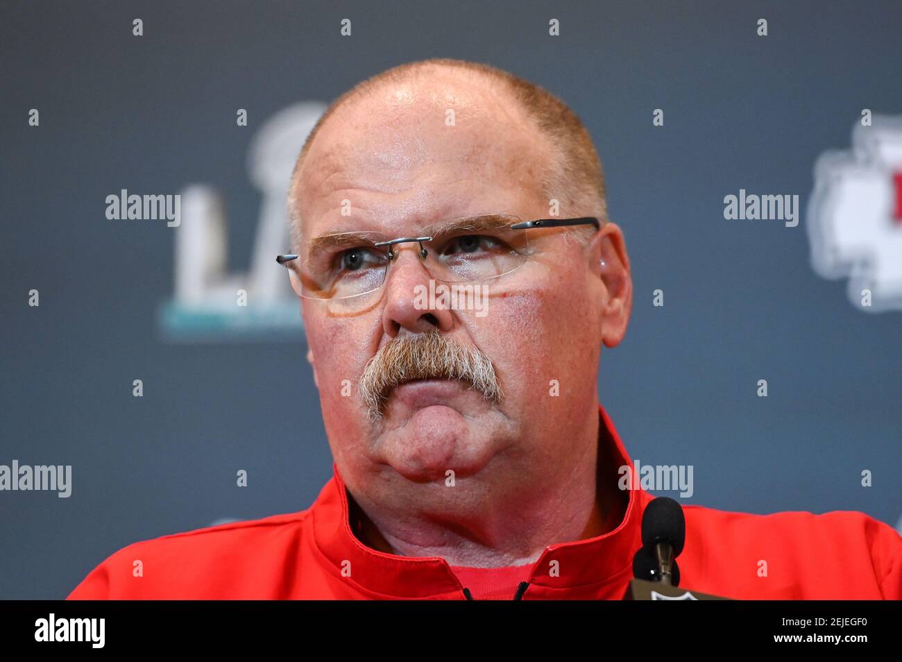 Kansas City Chiefs head coach Andy Reid during the Super Bowl LIV ...