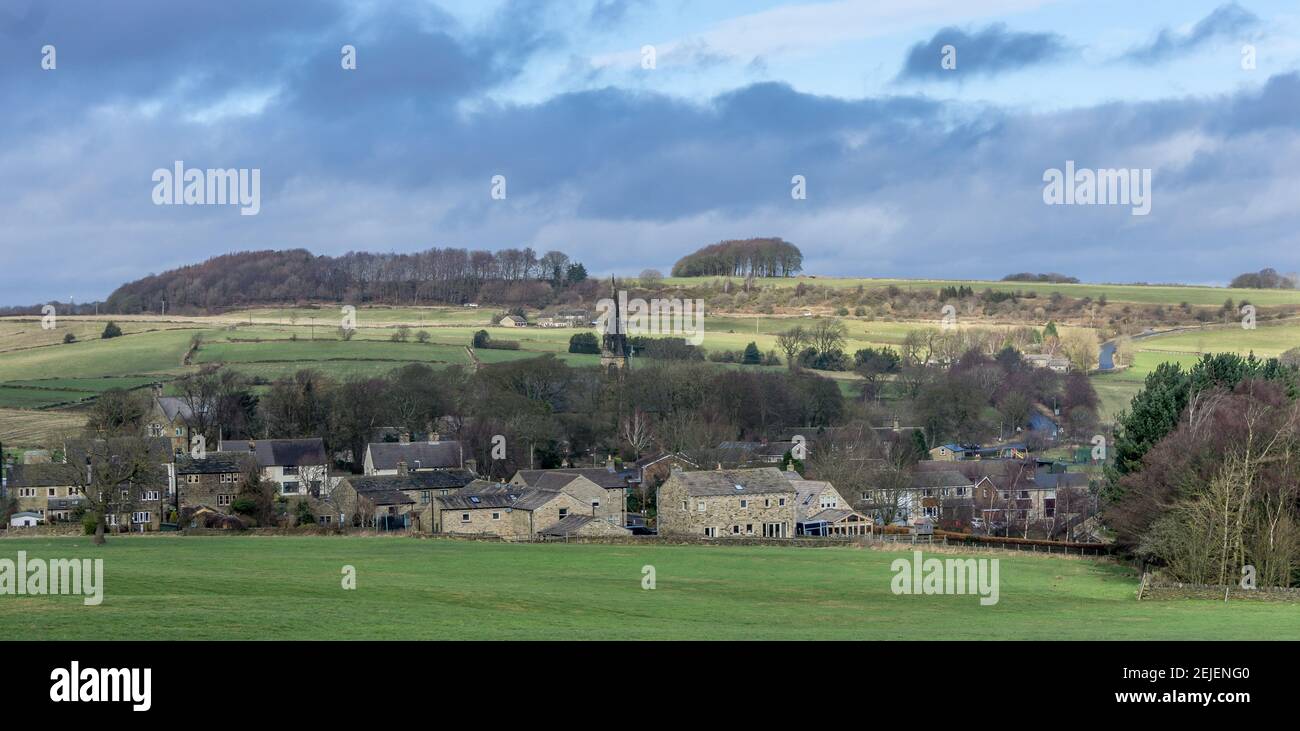 View of Thurstonland, Huddersfield, West Yorkshire, England, UK Stock Photo