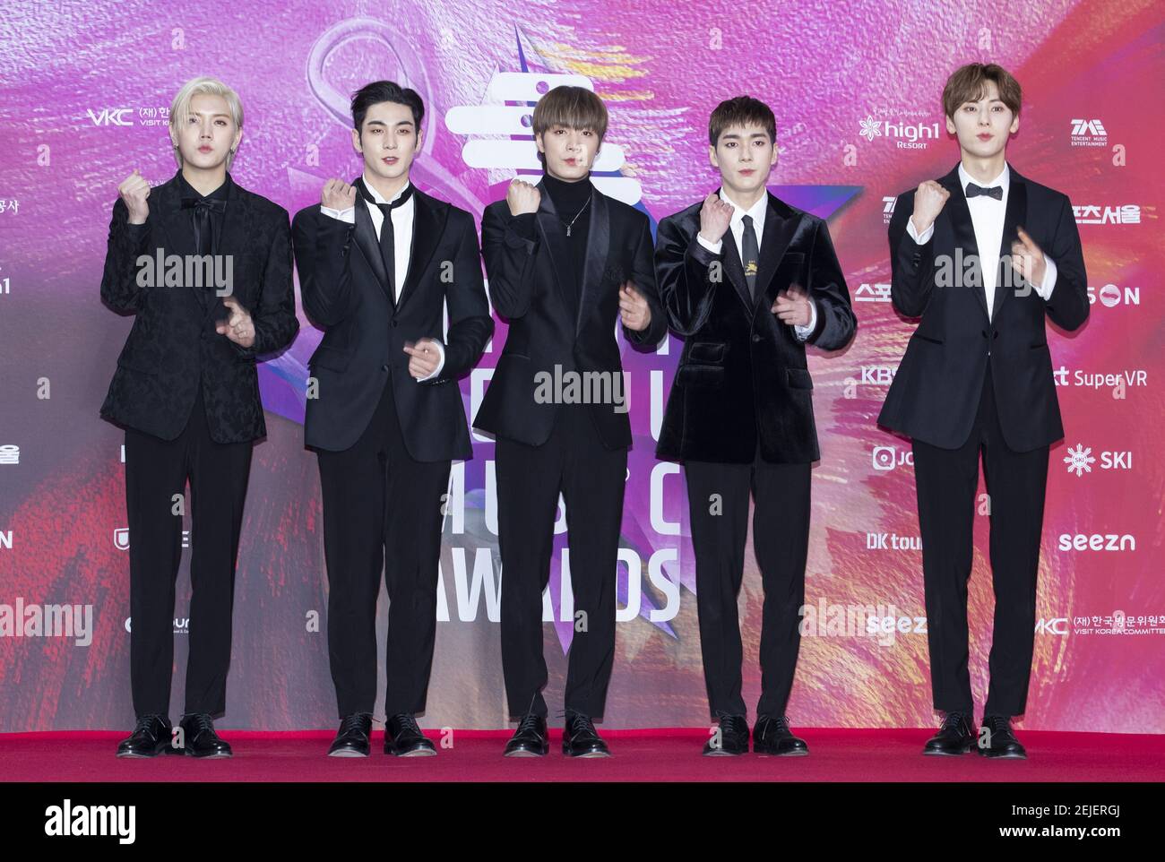 South Korean K Pop Boy Band NU EST Attend A Photo Call For The 29th south-korean-k-pop-boy-band-nu-est-attend-a-photo-call-for-the-29th