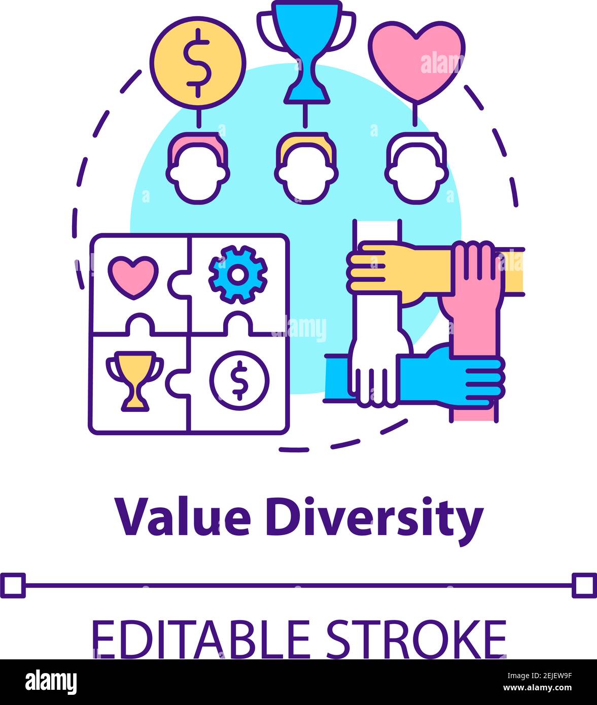 Value diversity concept icon Stock Vector Image & Art - Alamy