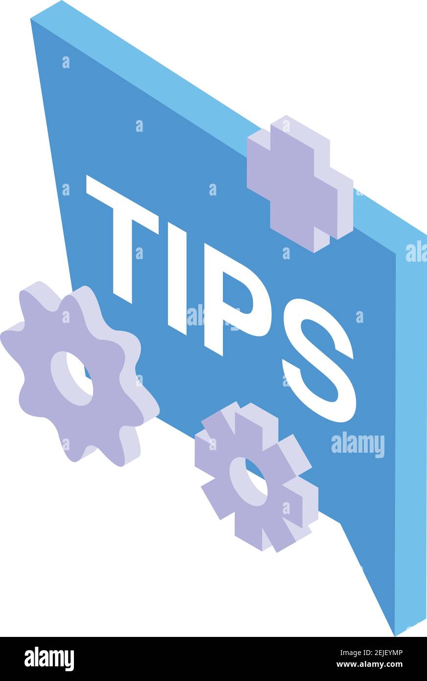 Setting tips icon. Isometric of setting tips vector icon for web design isolated on white background Stock Vector