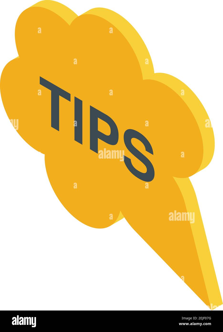 Tips solutions icon. Isometric of tips solutions vector icon for web design isolated on white background Stock Vector