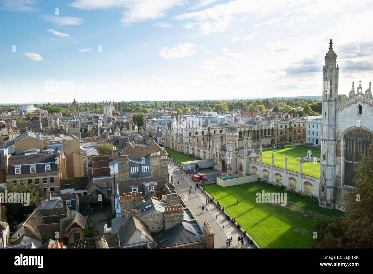 Cambridge, UK. September 21st 2017 - Kings College Cambridge is one of the world's top universities in the City of Cambridge which is also famous for Stock Photo