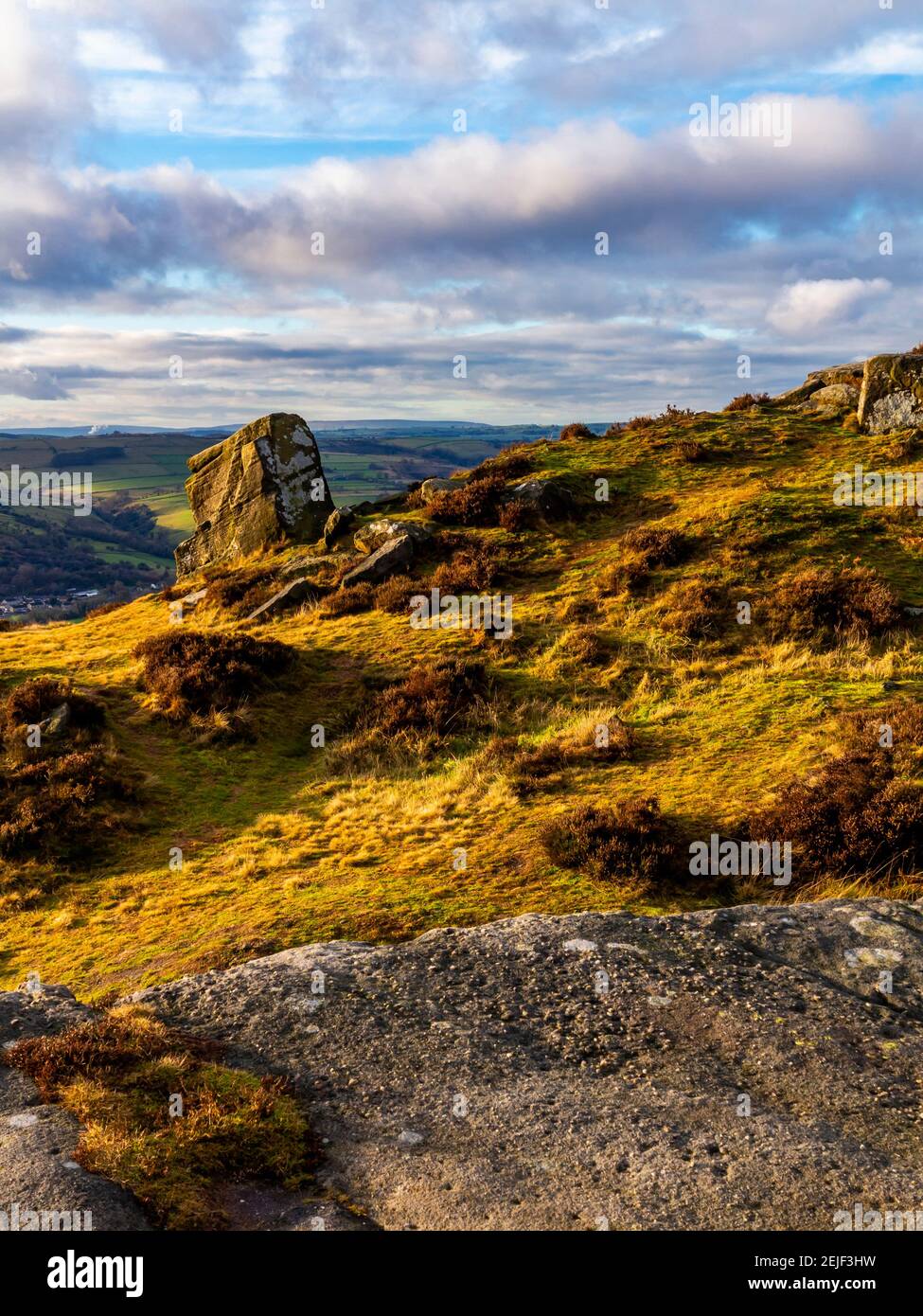 Curbar Edge In The Peak District England High Resolution Stock ...