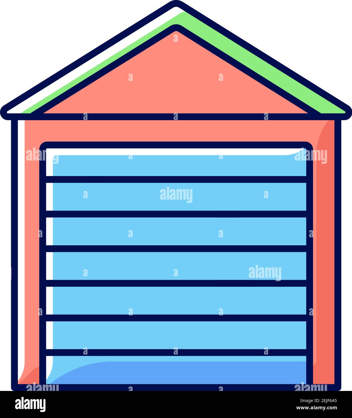 Garage doors RGB color icon Stock Vector Image & Art - Alamy