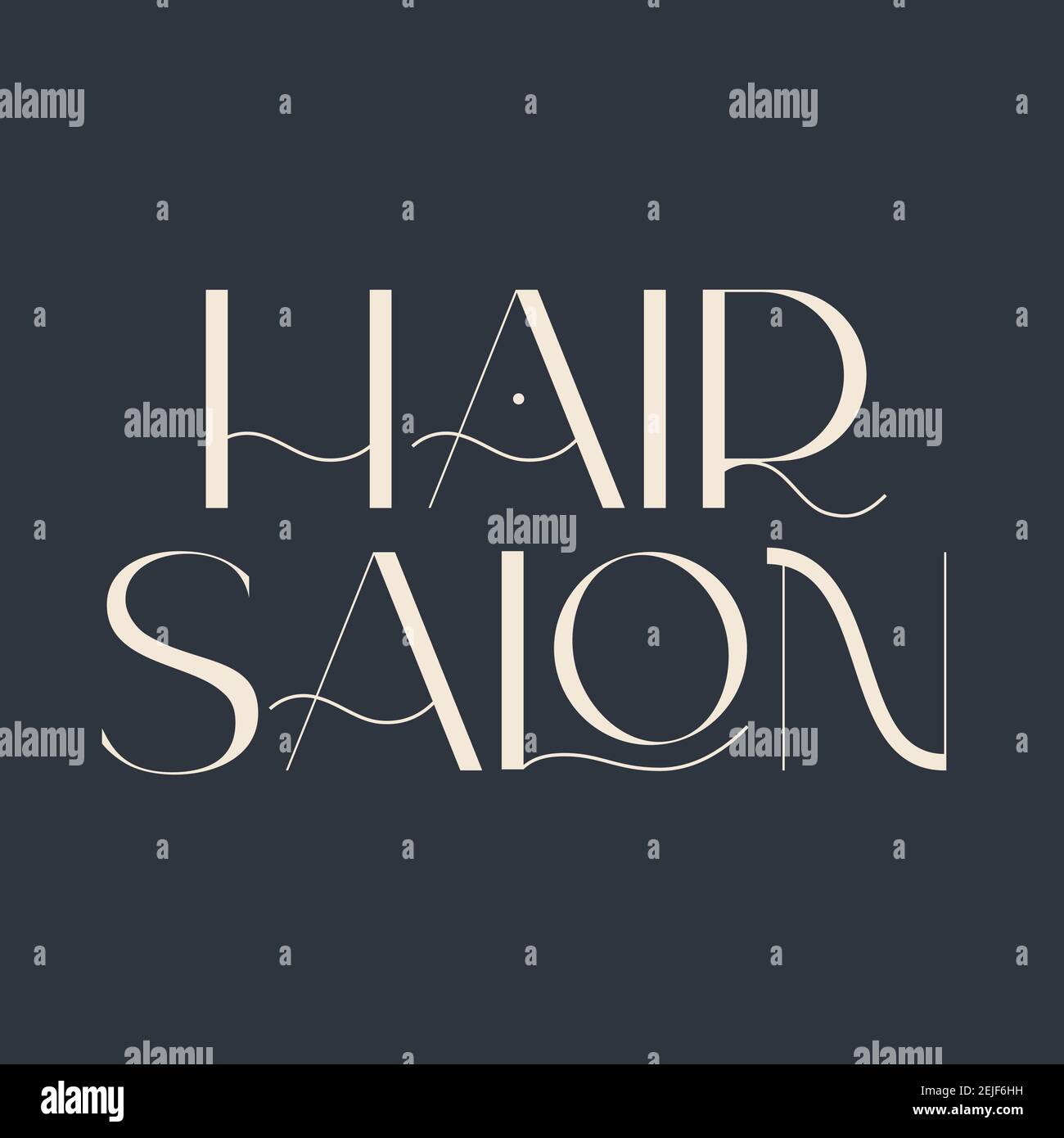 Hair salon logo. Fashion and beauty quotes. Vector illustration. Typography  for banner, poster or clothing design Stock Vector Image & Art - Alamy