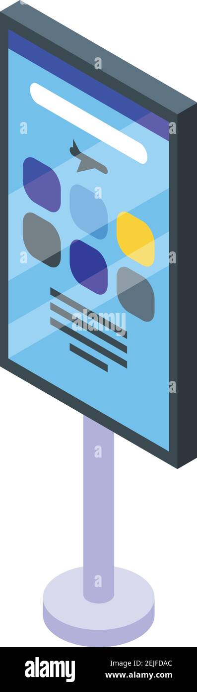 Flights program icon. Isometric of flights program vector icon for web design isolated on white background Stock Vector