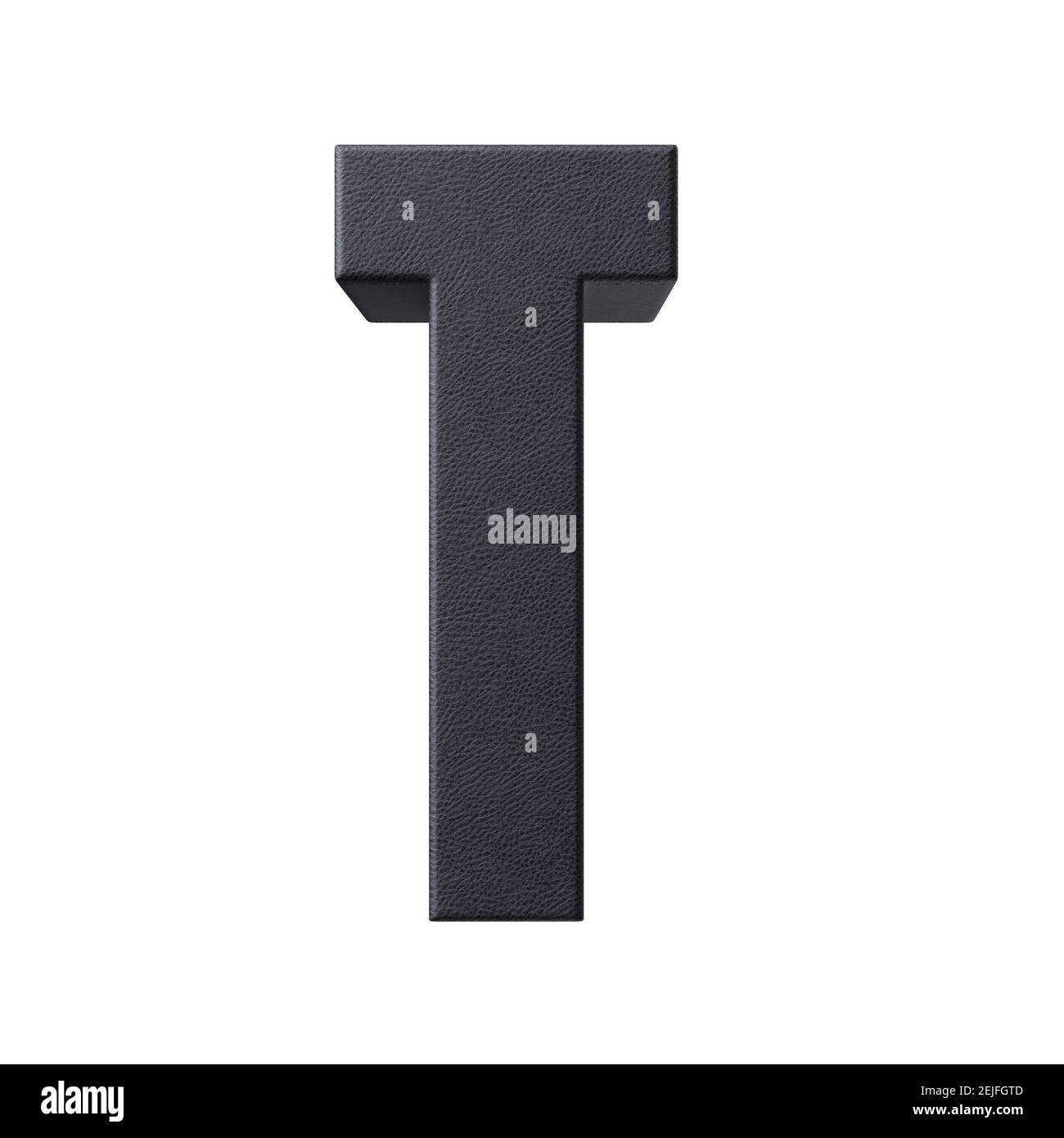 3D rendering of a black letter "T" isolated on white background Stock ...