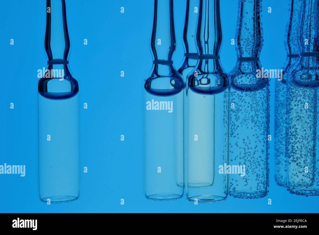 Medical ampoules.Vaccine and serum .hyaluronic acid.Medicine and beauty