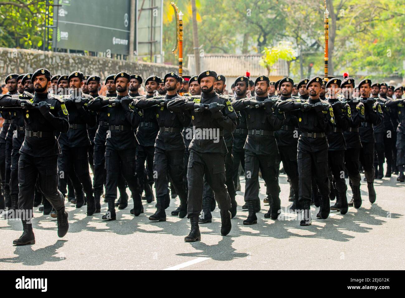 Sri Lankan Army Commandos March In The Military Parade During Sri Lanka S 72th Independence Day Parade At The Independence Square Colombo Sri Lanka Photo By Vimukthi Embuldeniya Pacific Press Sipa Usa Stock Photo