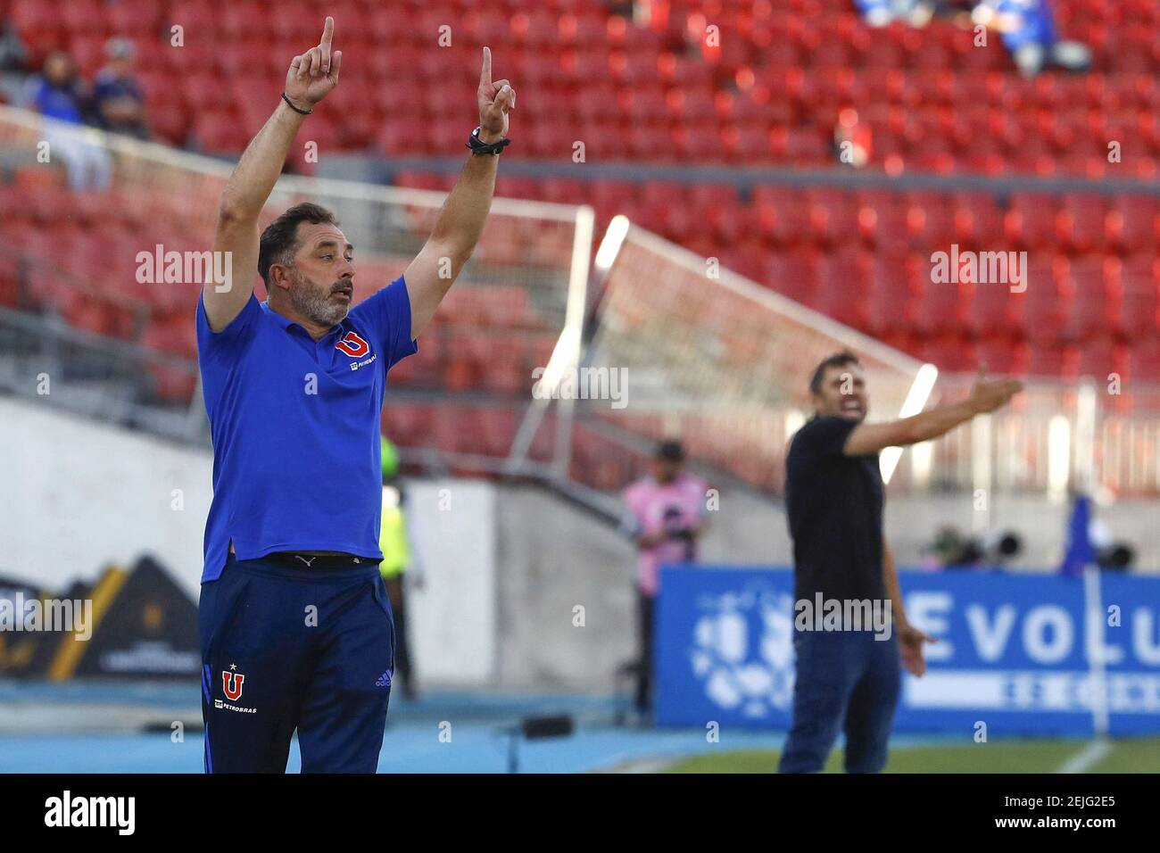 Universidad de Chile manager Hernán Caputto during the match ...