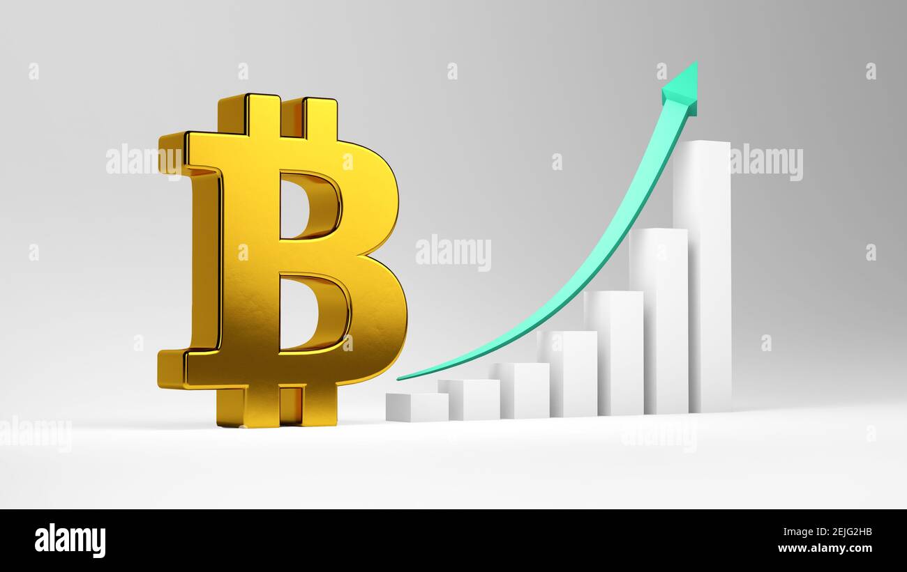 bitcoin with gold bar digital currency. Cryptocurrency BTC the new virtual  money Close up 3D render of golden Bitcoins on black background Stock Photo  - Alamy