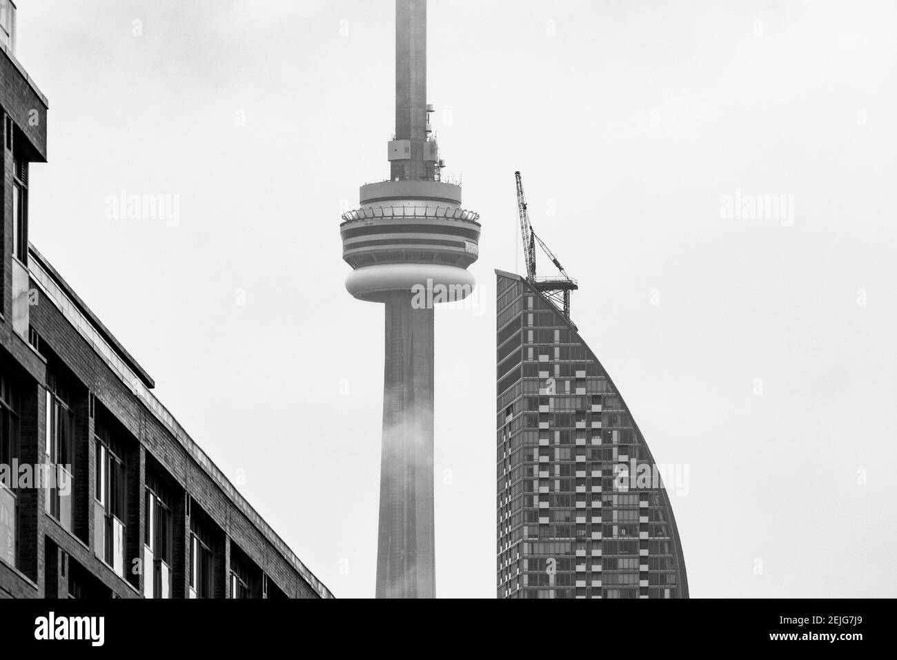 Travel cn tower Black and White Stock Photos & Images - Alamy