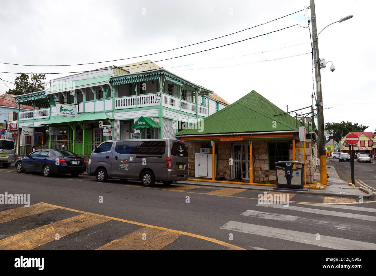 Local Pharmacy in St John Town Centre Antigua and Barbuda Stock Photo