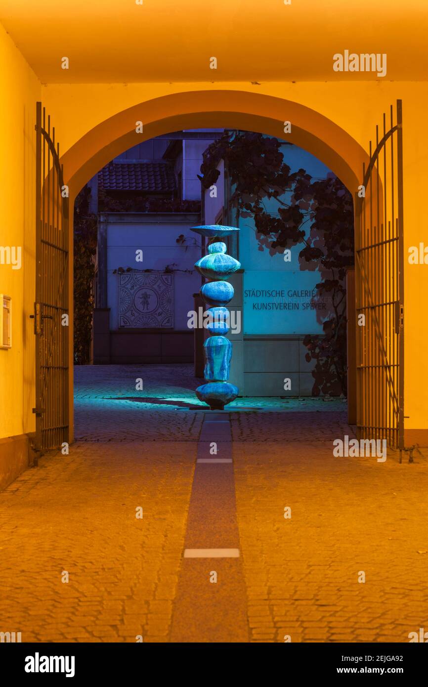 Art gallery entrance, Speyer, Rhineland-Palatinate, Germany Stock Photo