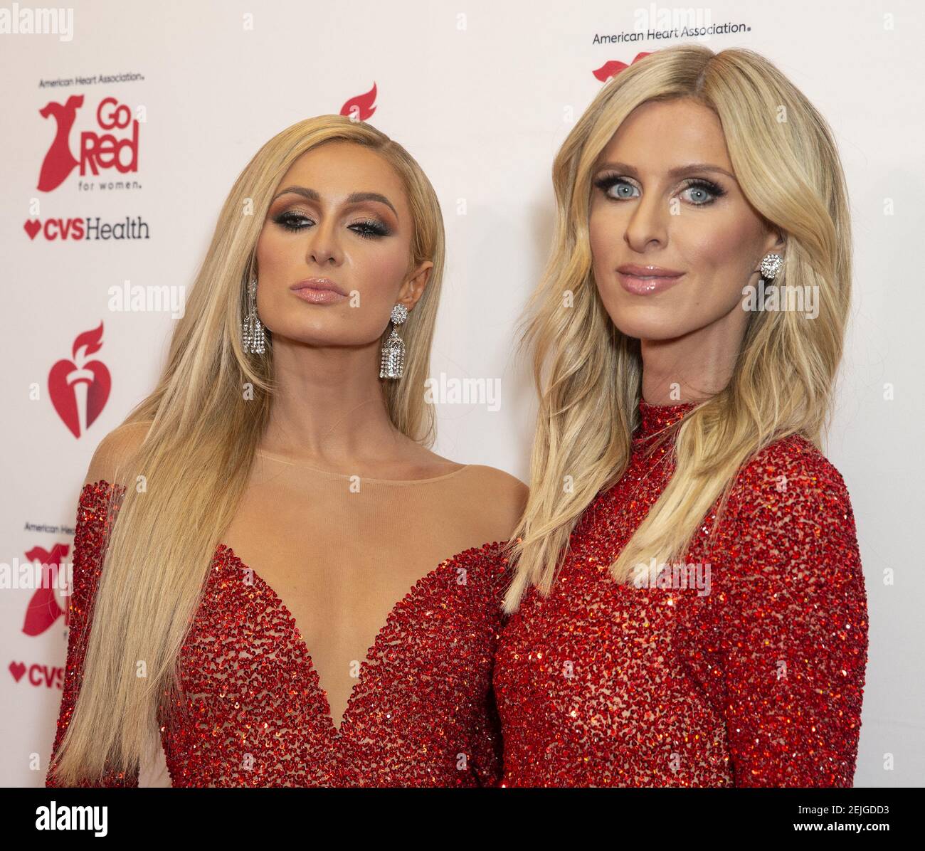 Paris Hilton and Nicky Hilton Rothschild wearing dress by Yousef