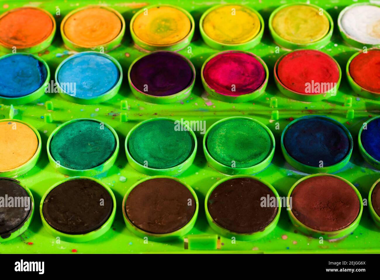 watercolor set, pigments color set for drawing Stock Photo - Alamy