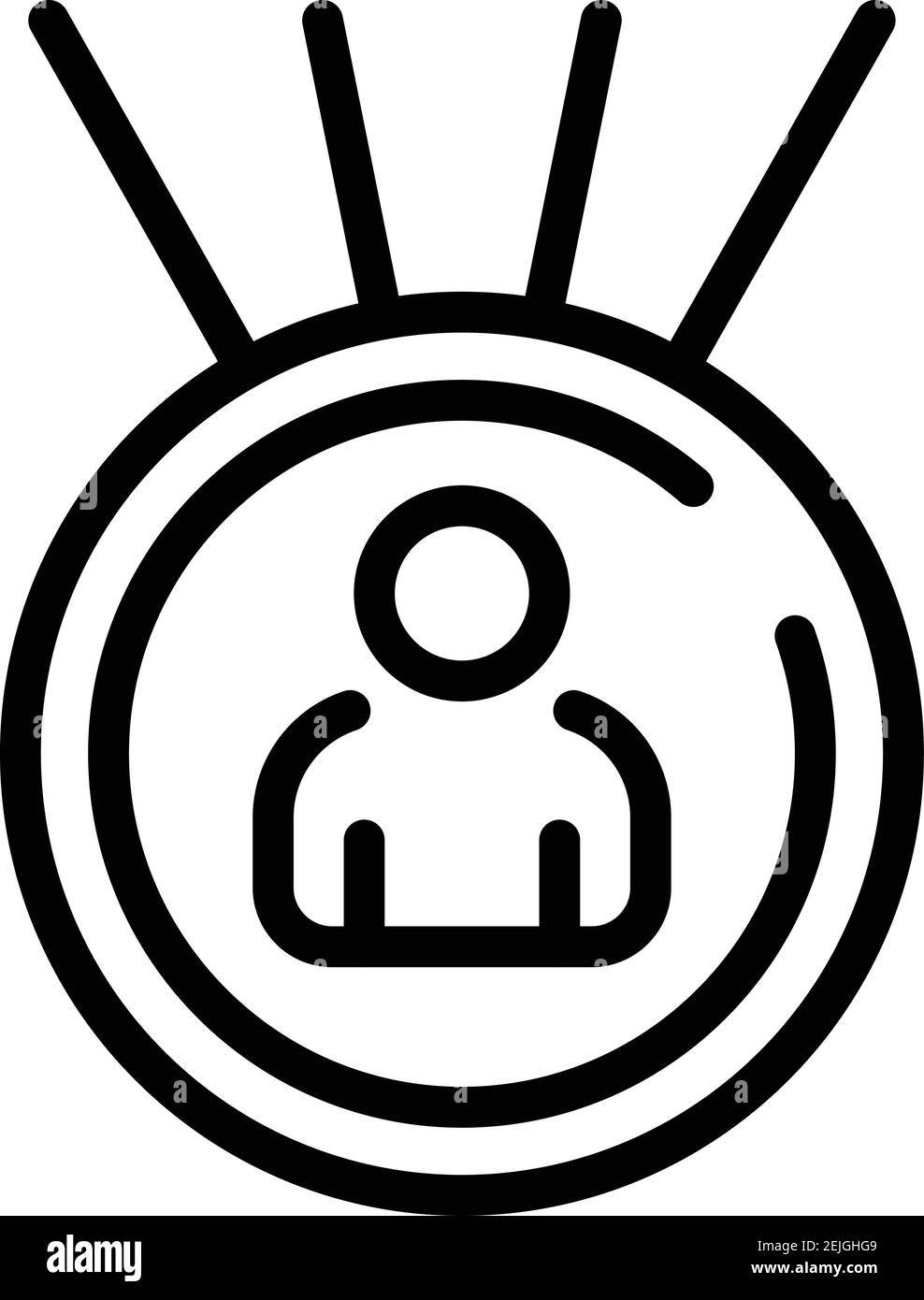 Contribution partner icon. Outline contribution partner vector icon for ...