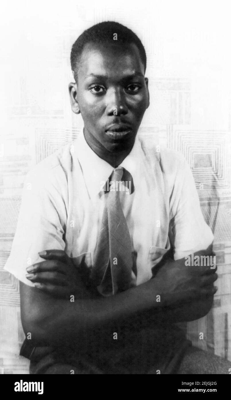Jacob Lawrence. Portrait of the African-American painter, Jacob Armstead Lawrence (1917-2000), by Carl Van Vechten, 1941 Stock Photo