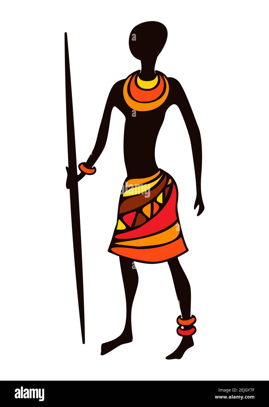 African warrior silhouette hi-res stock photography and images - Alamy