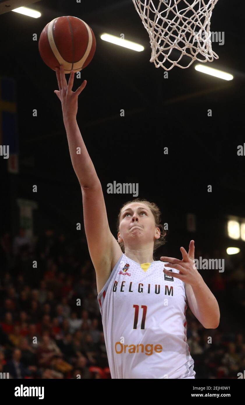 Belgian Cats Emma Meesseman pictured during the second basketball match ...