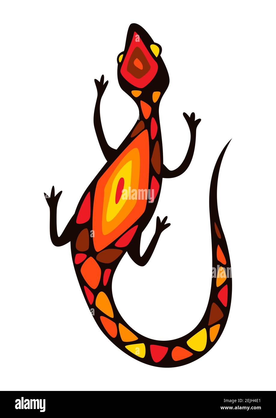 Illustration of stylized lizard Stock Vector Image & Art - Alamy