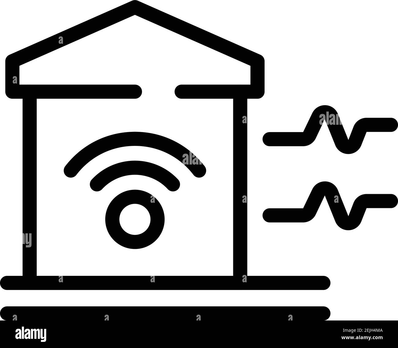 Smart home icon. Outline smart home vector icon for web design isolated ...